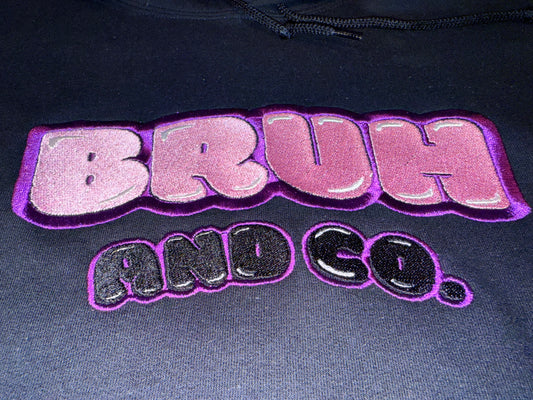 bruh bubble hoodie black