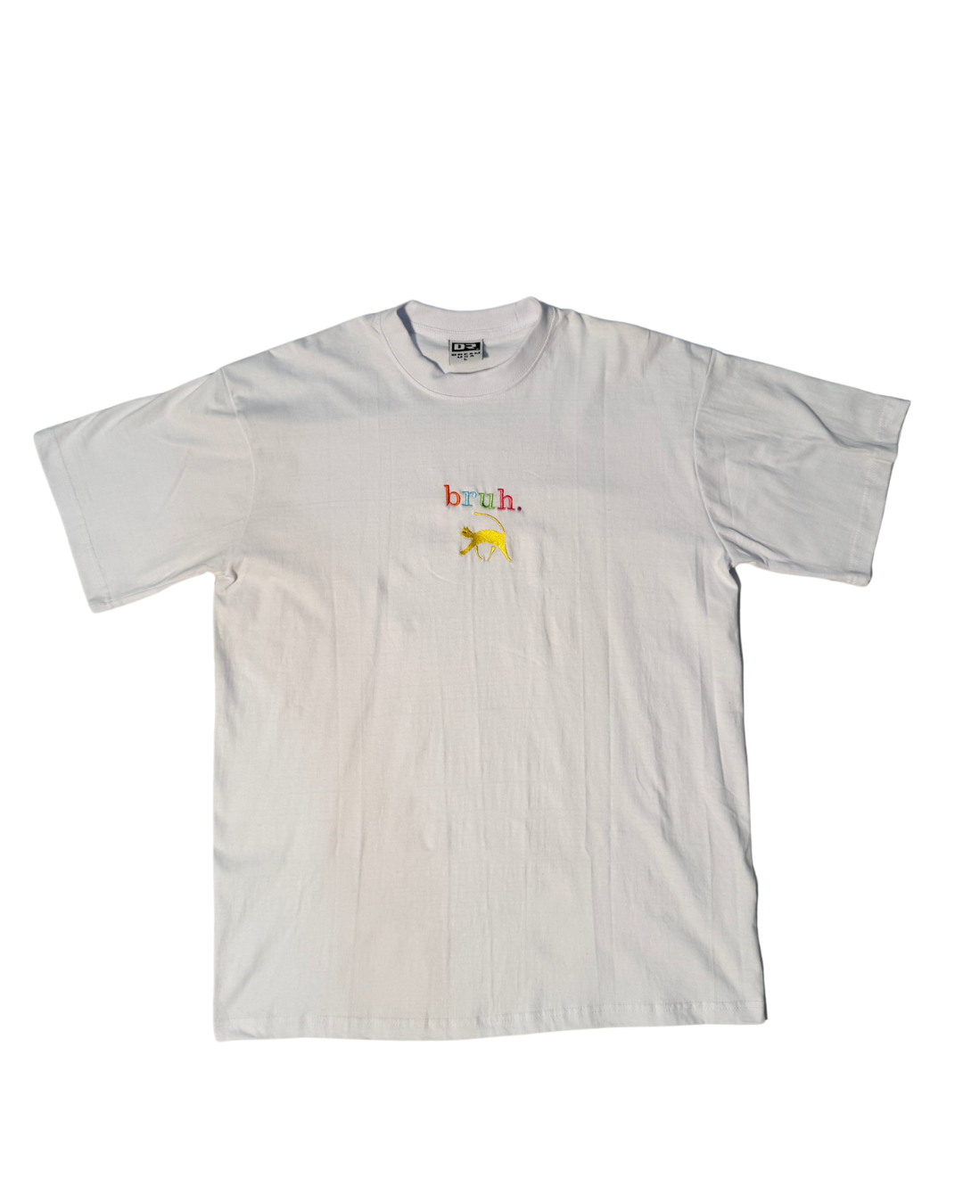 bruh cat tee colored