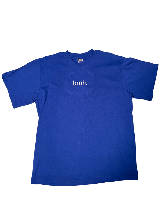 essential bruh tee blue