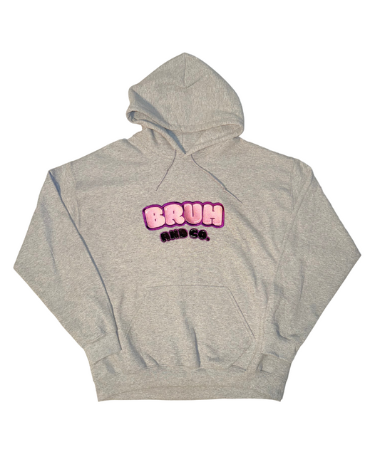 bruh bubble hoodie gray