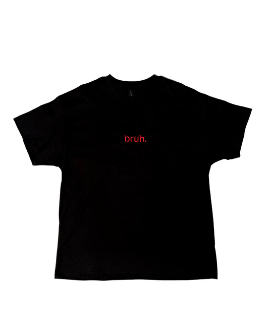 bruh essential tee red