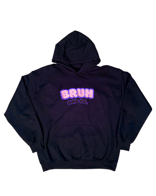 bruh bubble hoodie black
